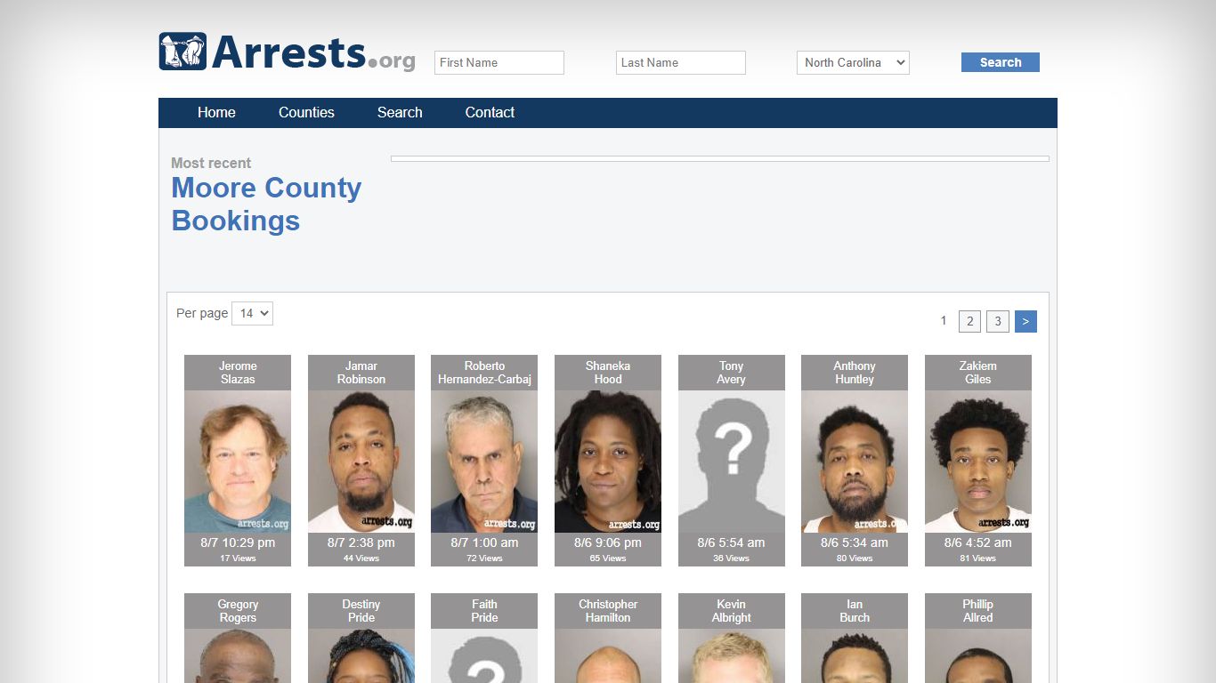 Moore County Arrests and Inmate Search